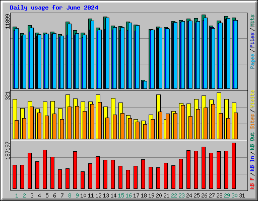 Daily usage for June 2024