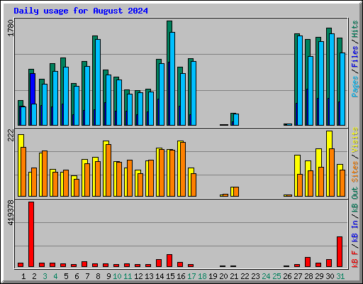 Daily usage for August 2024