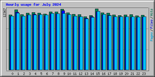 Hourly usage for July 2024